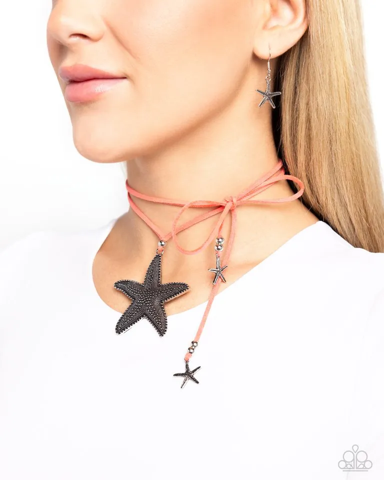 Paparazzi Necklace ~ Starfish Sentiment - Orange