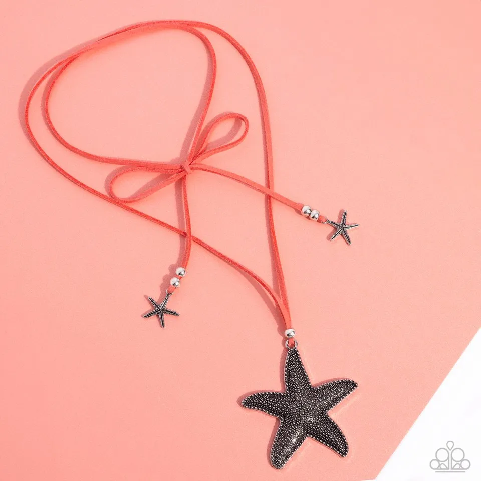 Paparazzi Necklace ~ Starfish Sentiment - Orange