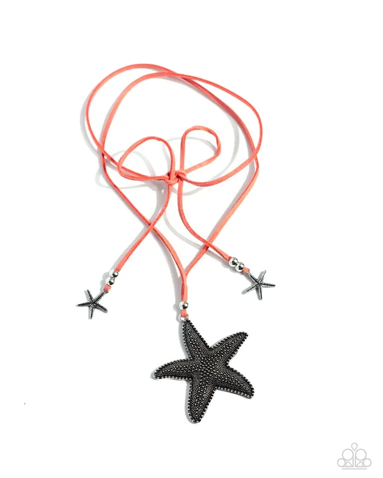 Paparazzi Necklace ~ Starfish Sentiment - Orange