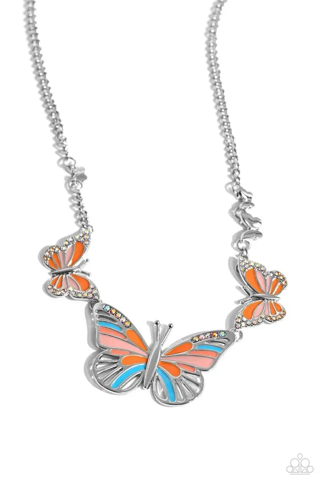 Paparazzi Necklace ~ The FLIGHT Direction - Orange