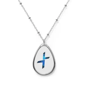 PCTR Cross Oval Necklace