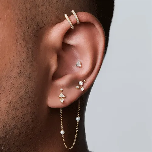 Pearl Eternity Tash Cuff Earring by Maria Tash in Rose Gold