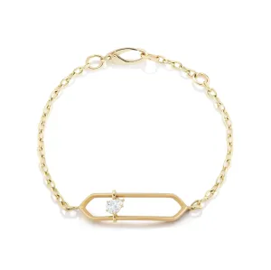 Penelope Floating Diamond Bracelet (Single Stone)