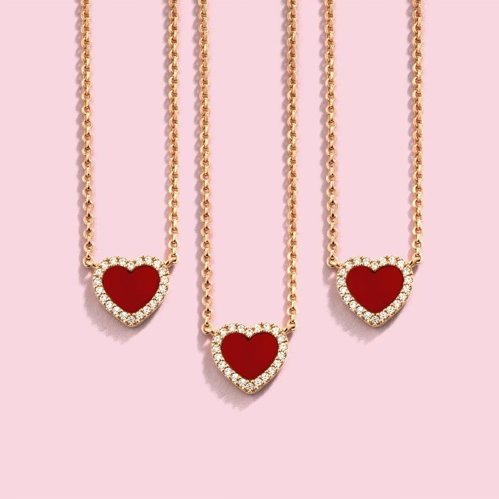 Red Heart Adjustable Necklace