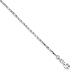 Silver Polished D.C Dangling Heart Bracelet