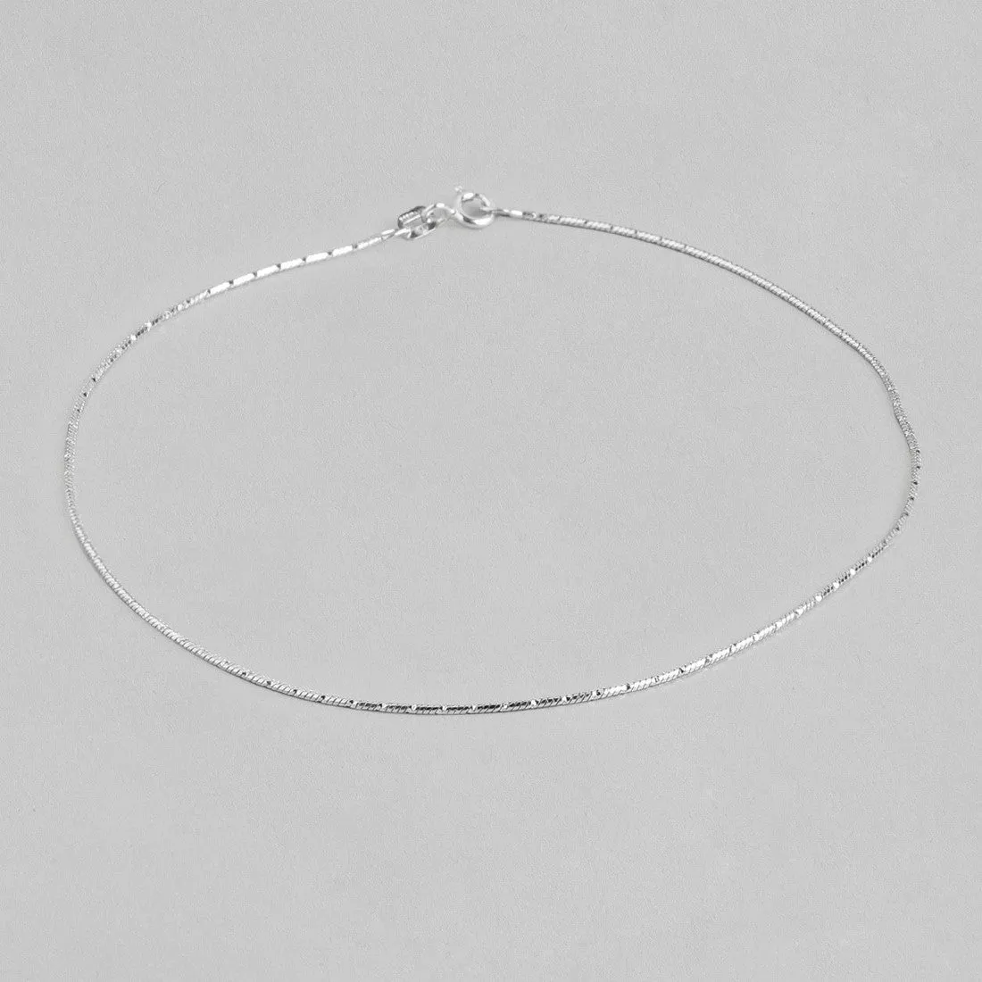 Sleek Minimal Chain 925 Sterling Silver Anklet