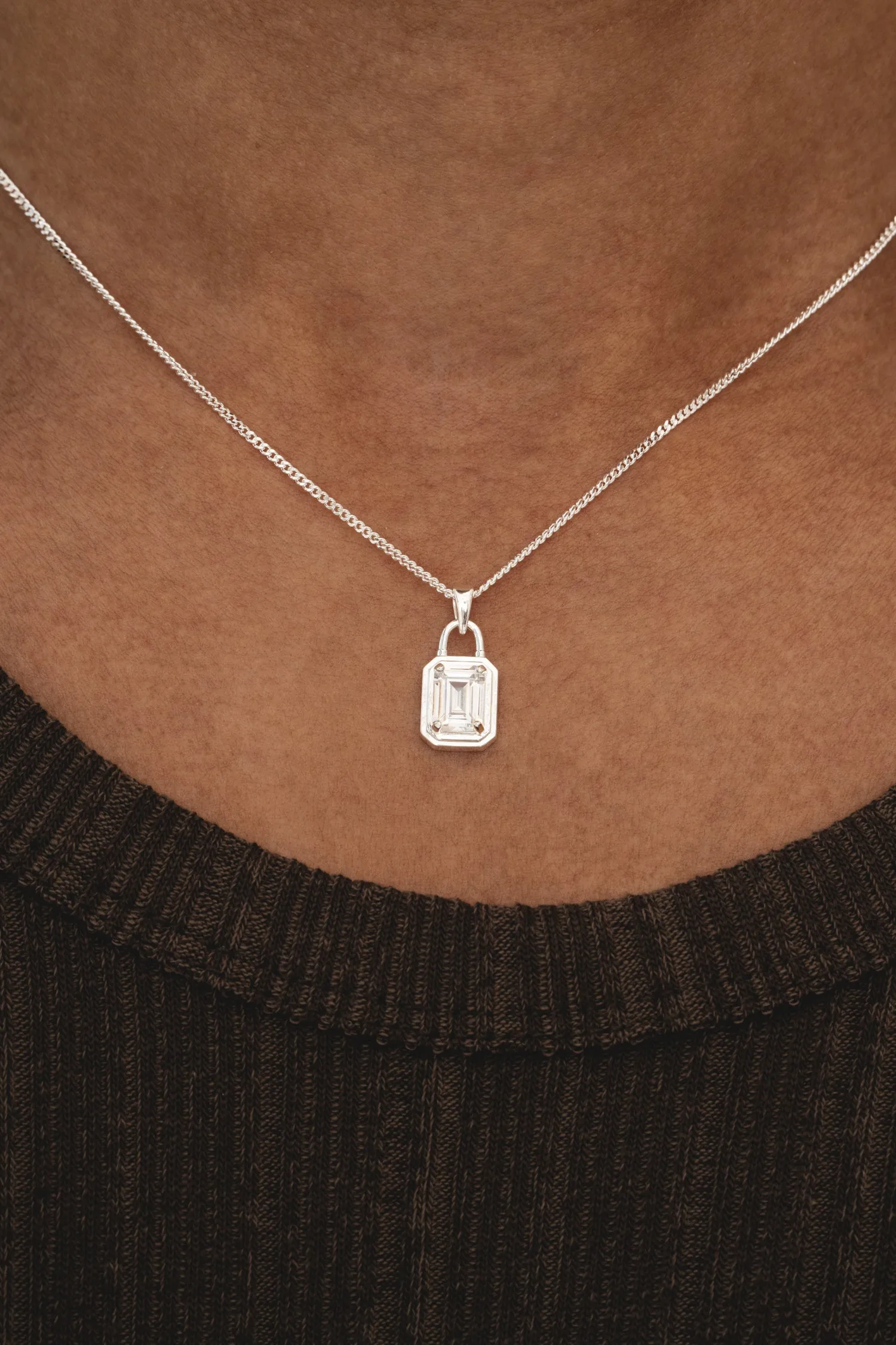 Solitaire Necklace - Silver