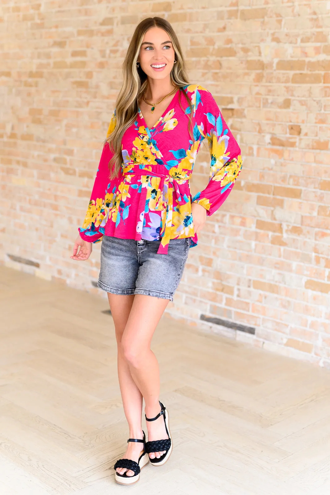 Spring to Be Sprung V-Neck Floral Blouse