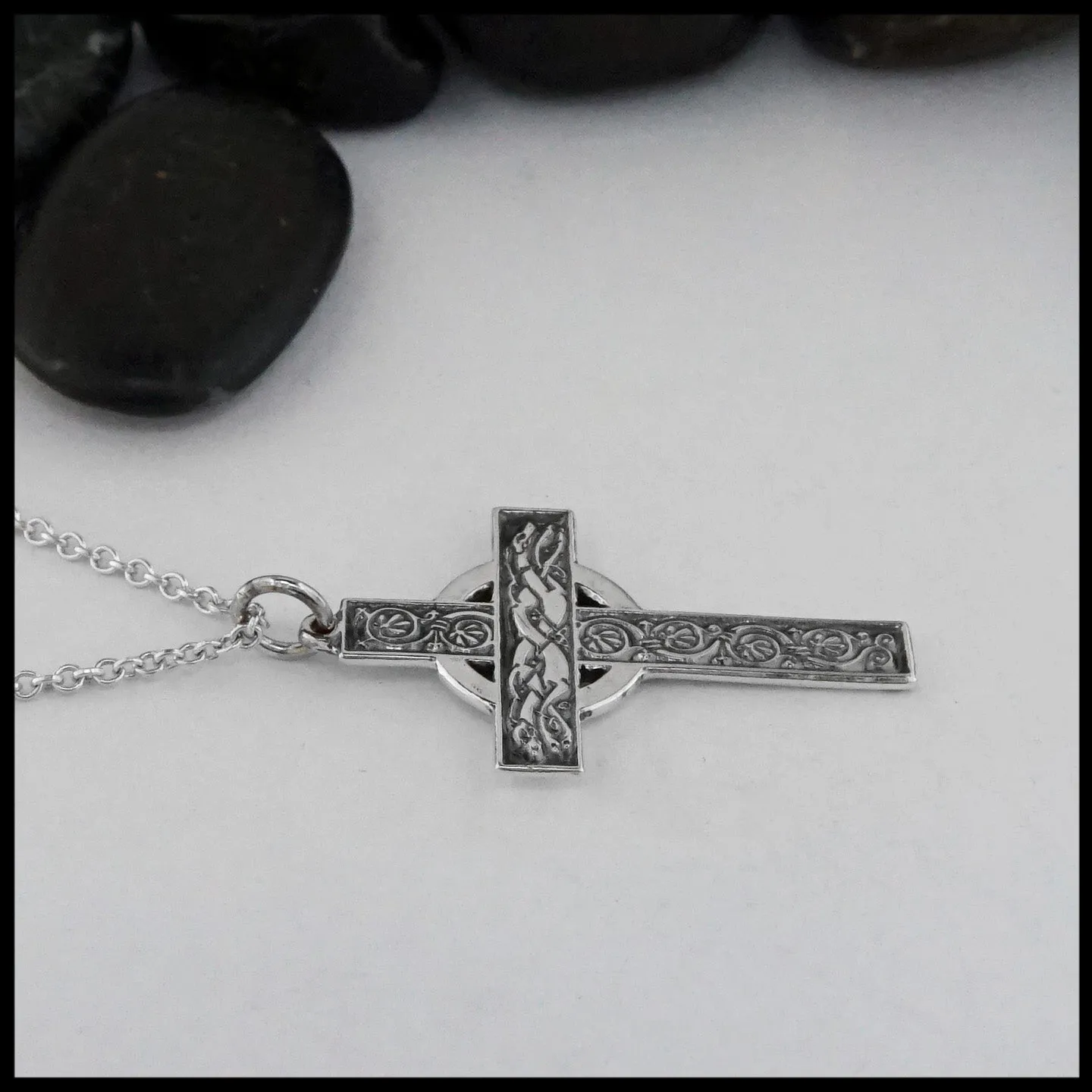 Sterling Silver Celtic Dog Cross