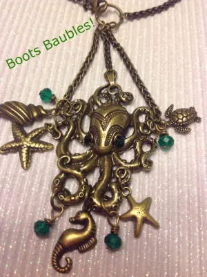 Treasures of the sea octopus necklace