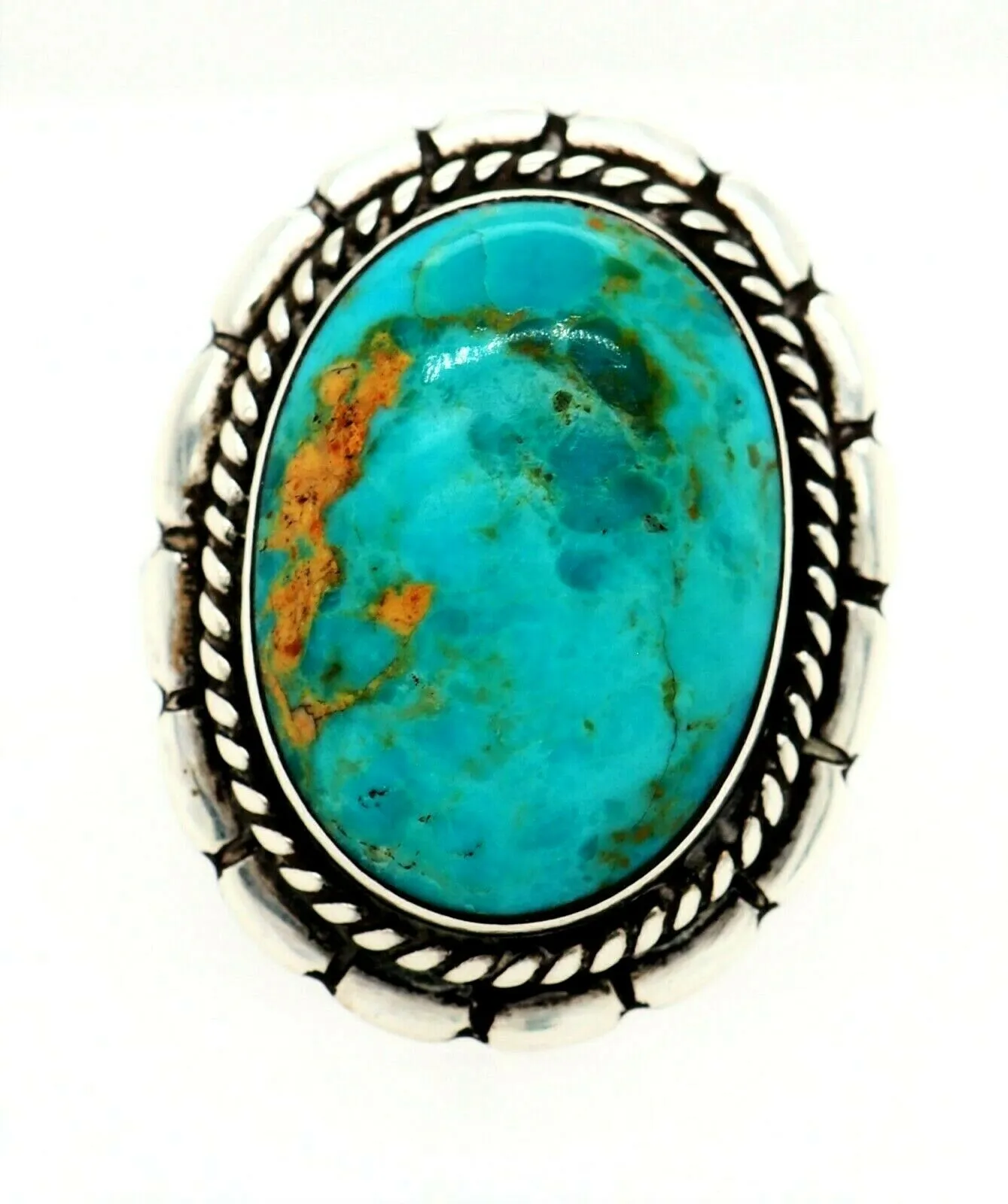 Turquoise Dress Ring 925 Sterling Silver