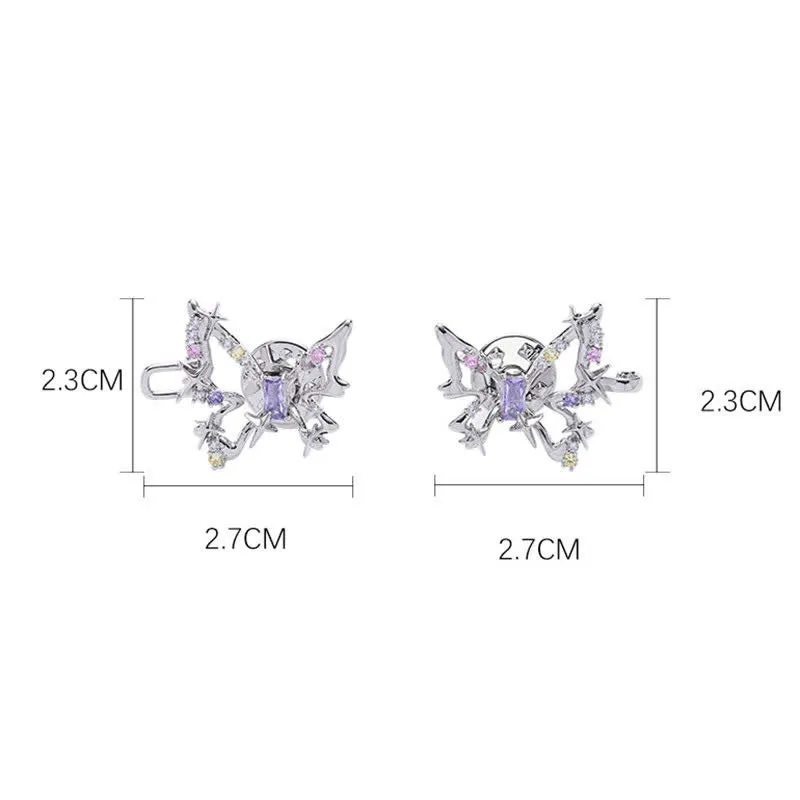 Women's Colorful Zircon Dream Butterfly Belt Clip