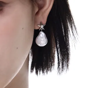 Women's Punk Star Pearl Earrings