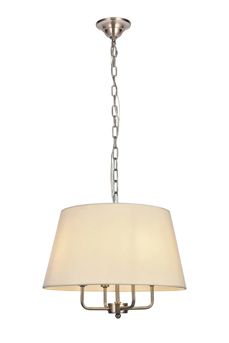 ZC121-LD6009D17BN - Living District: Maple Collection Pendant D17 H13.75 Lt:4 Burnished Nickel Finish